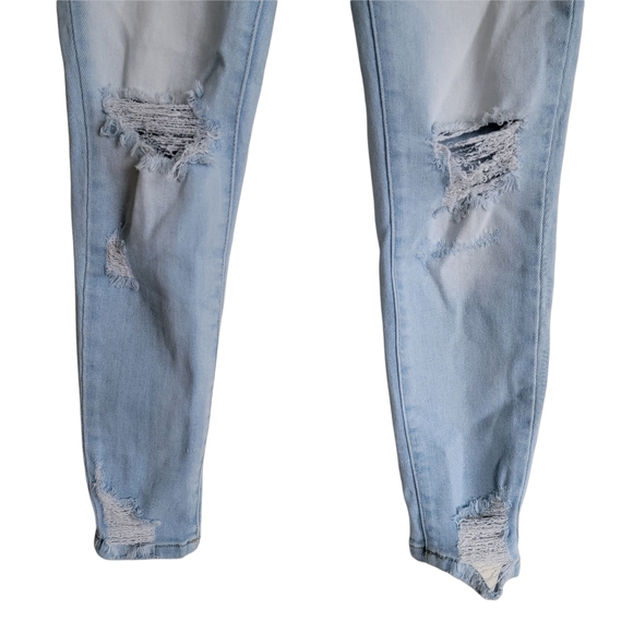 KanCan High Rise Light Wash Distressed Skinny Jeans - Picture 3 of 16